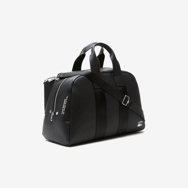 mulheres Lacoste preto 000 bolsa de fim de semana de couro flexível 08D02101