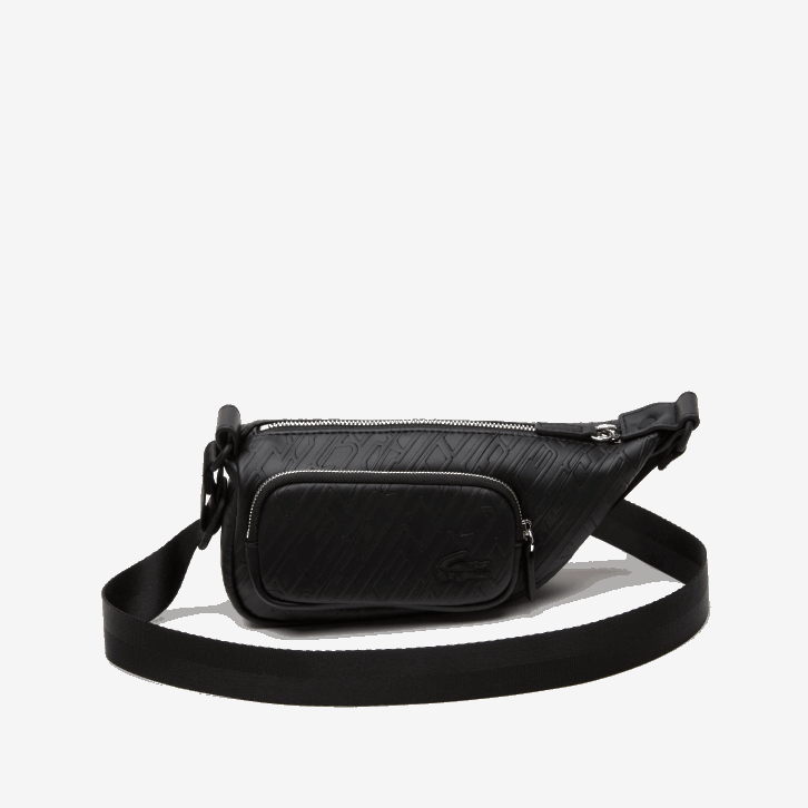 mulheres Lacoste preto 000 bolsa de ombro com estampa de logo - pequena 08D01964