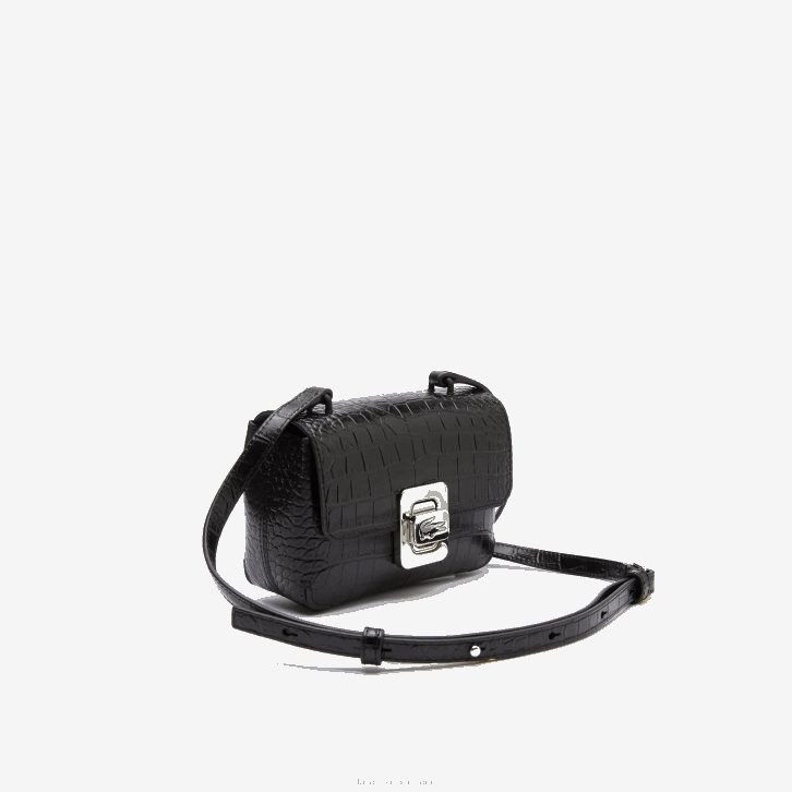 mulheres Lacoste preto 000 bolsa transversal de couro 08D02888