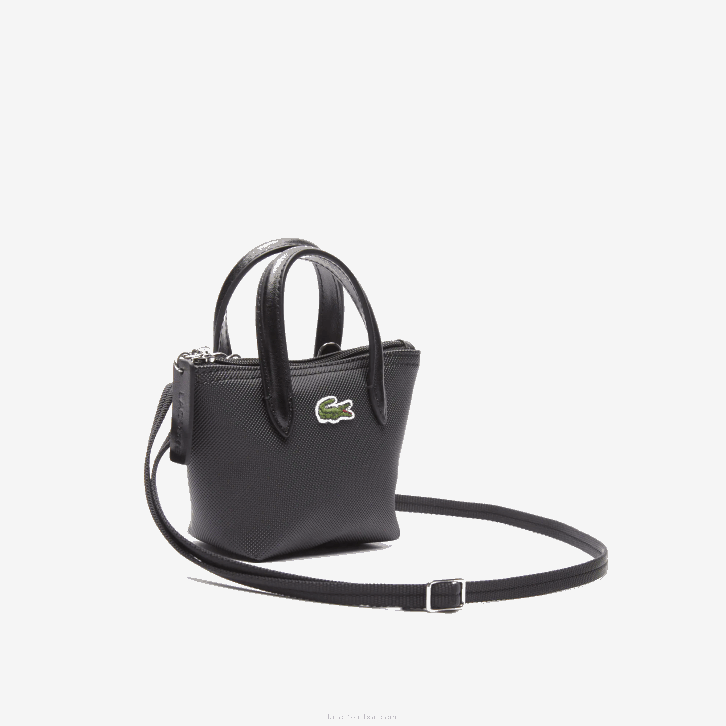 mulheres Lacoste preto 000 l.12.12 sacola de compras com alça removível 08D02886