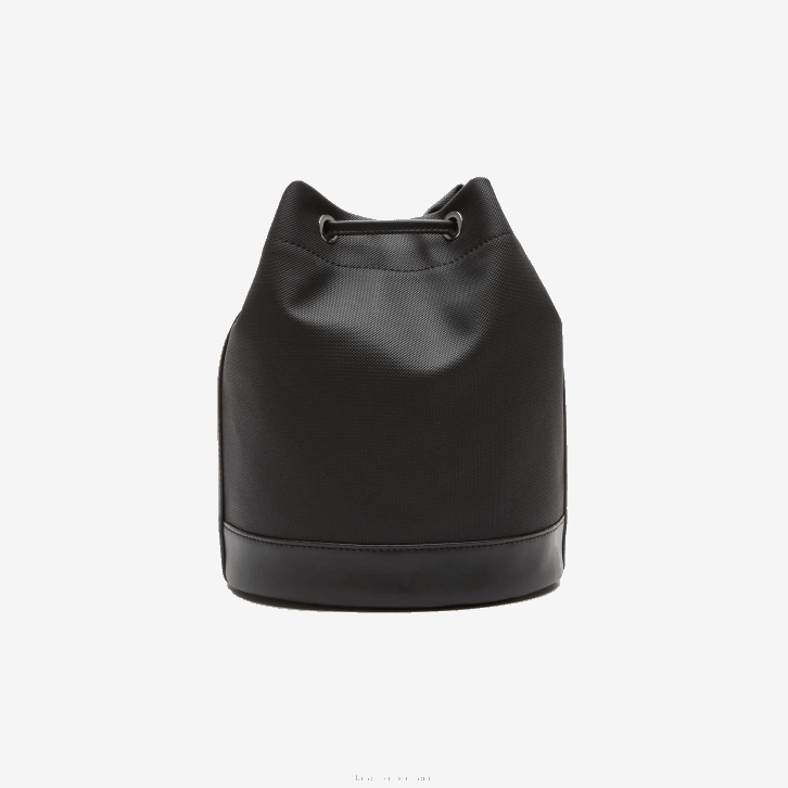 mulheres Lacoste preto 000 saco de balde de alça destacável 08D02860