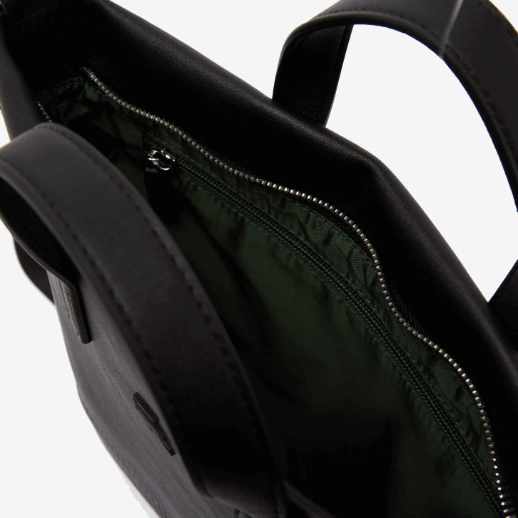 mulheres Lacoste preto branco 279 saco de compras de coordenadas geográficas de contraste 08D02829