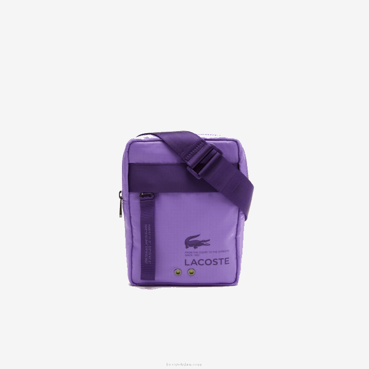 mulheres Lacoste samui noir neva k27 bolsa transversal com zíper vertical de marca 08D02089