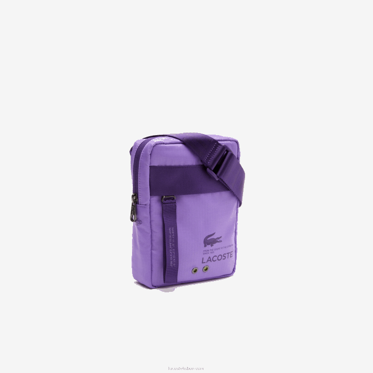 mulheres Lacoste samui noir neva k27 bolsa transversal com zíper vertical de marca 08D02089