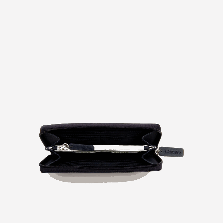 mulheres Lacoste eclipse 141 l.12.12 concept petit pique carteira com 12 cartões zip 08D02814