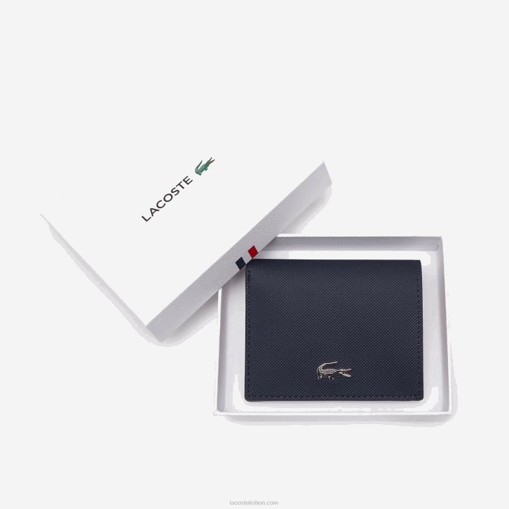 mulheres Lacoste fuzileiro naval 166 vermelho b50 carteira pequena dobrável anna 08D02841