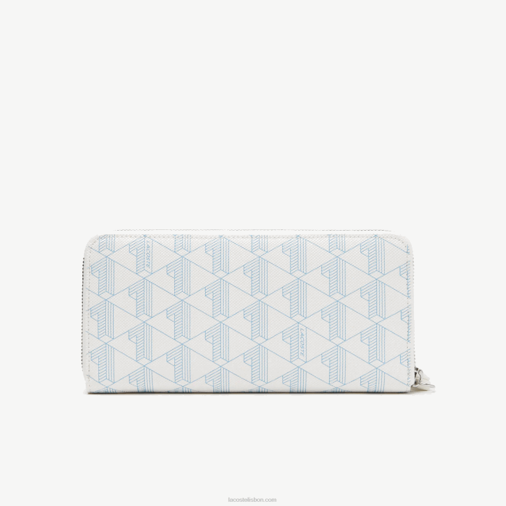 mulheres Lacoste mono farine panorama l58 carteira com zíper e estampa de monograma 08D02775