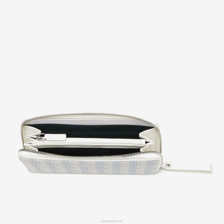 mulheres Lacoste mono farine panorama l58 carteira com zíper e estampa de monograma 08D02775