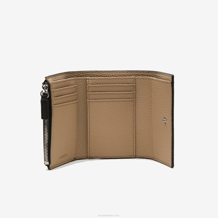mulheres Lacoste noir krema a91 carteira frontal anna snap 08D02816