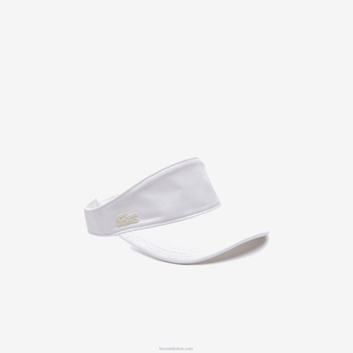 mulheres Lacoste branco 70v viseira piquê de algodão 08D02896