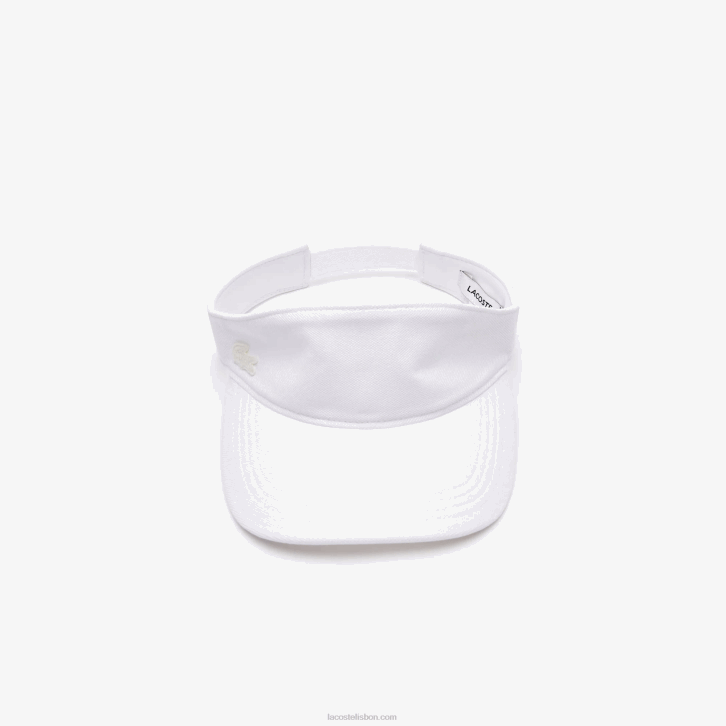 mulheres Lacoste branco 70v viseira piquê de algodão 08D02896