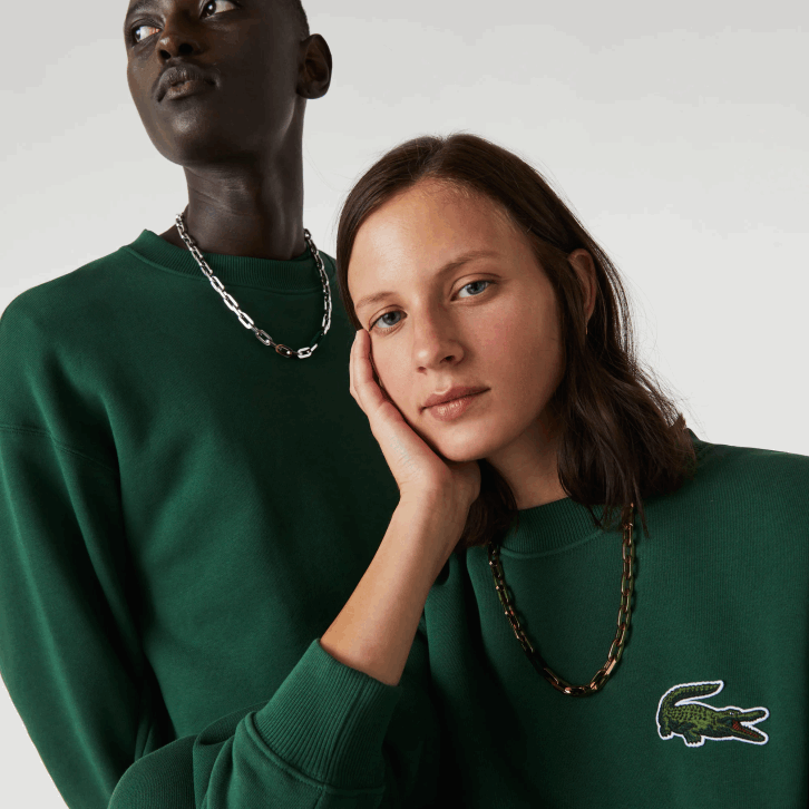 mulheres Lacoste ouro amarelo e preto 721 colar conjunto 08D02202