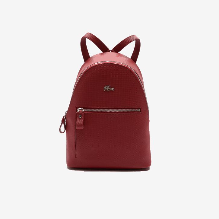 mulheres Lacoste bordeaux c88 mochila clássica diária em lona piquê revestida 08D02845