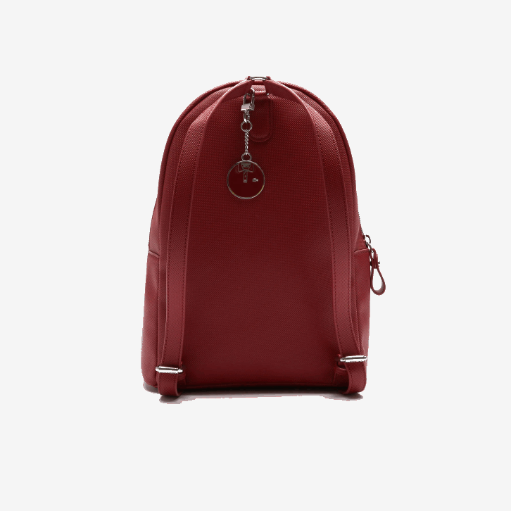 mulheres Lacoste bordeaux c88 mochila clássica diária em lona piquê revestida 08D02845