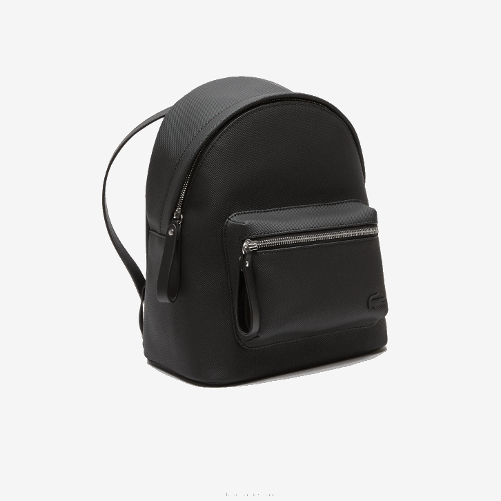 mulheres Lacoste preto 000 mochila bolso frontal grande 08D02879