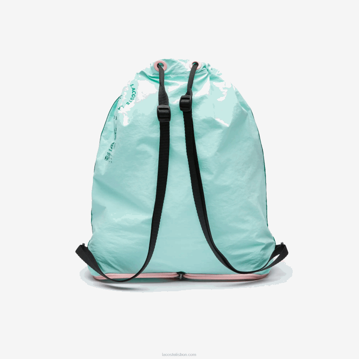 mulheres Lacoste seringat flúor lotus k10 mochila de nylon dobrável de banda de marca 08D02056