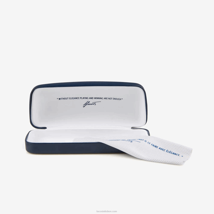 mulheres Lacoste preto fosco 001 óculos de sol ovais de pele de croco de acetato 08D02920