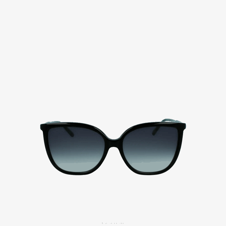 mulheres Lacoste preto fosco 001 óculos de sol tubulares de acetato de borboleta 08D02906