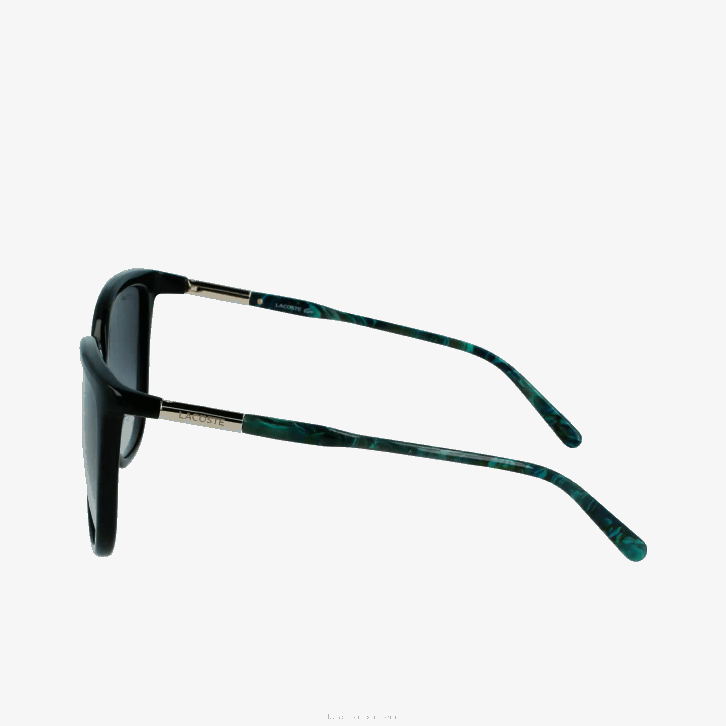 mulheres Lacoste preto fosco 001 óculos de sol tubulares de acetato de borboleta 08D02906