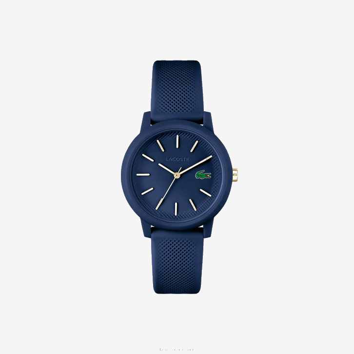 mulheres Lacoste azul 000 12.12 relógio de pulseira de silicone azul 08D02901