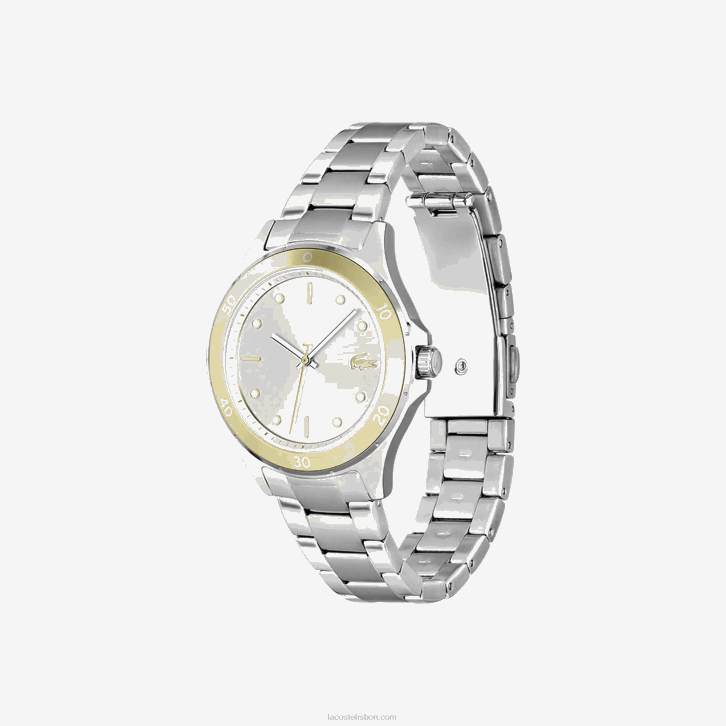 mulheres Lacoste cinza 000 swing relógio de aço inoxidável de 3 mãos 08D02918
