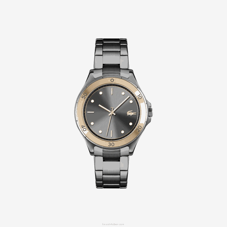 mulheres Lacoste preto 000 swing relógio de aço de 3 mãos 08D02915