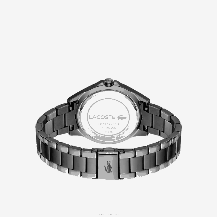 mulheres Lacoste preto 000 swing relógio de aço de 3 mãos 08D02915