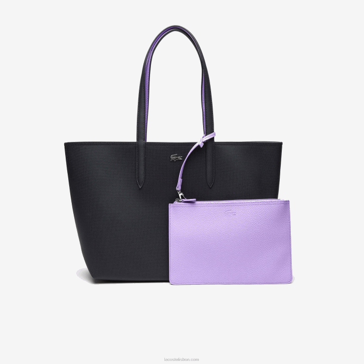 mulheres Lacoste abimes neva k56 bolsa tote bicolor reversível anna 08D02777