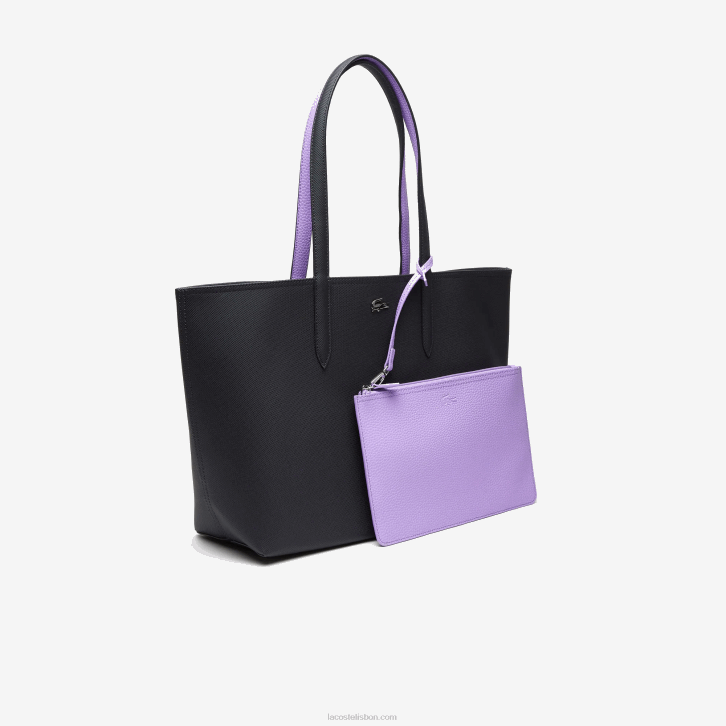 mulheres Lacoste abimes neva k56 bolsa tote bicolor reversível anna 08D02777