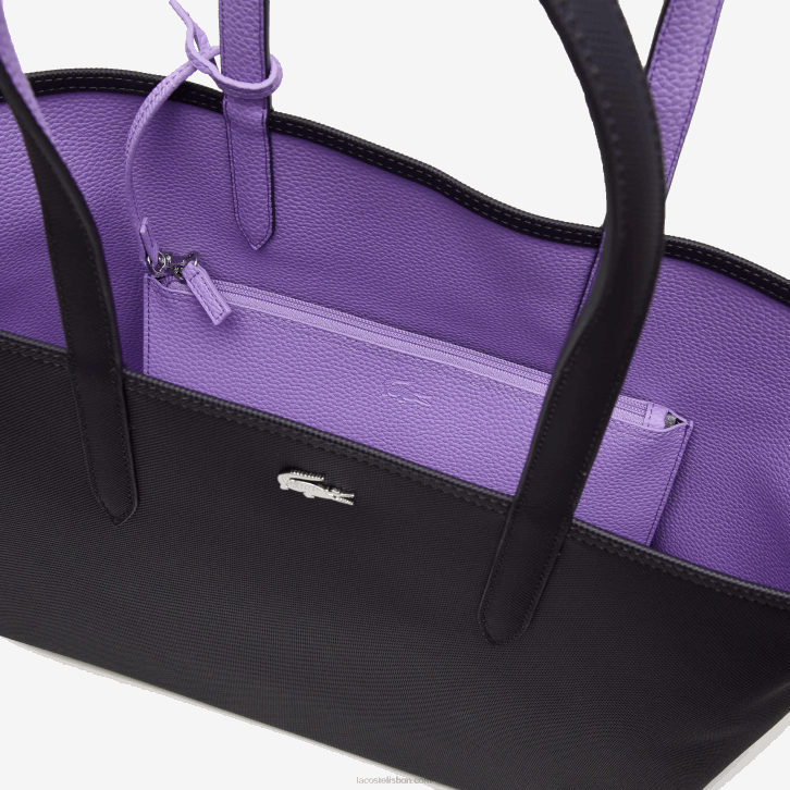 mulheres Lacoste abimes neva k56 bolsa tote bicolor reversível anna 08D02777