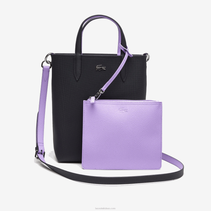 mulheres Lacoste abimes neva k56 bolsa tote reversível de lona revestida anna 08D02783