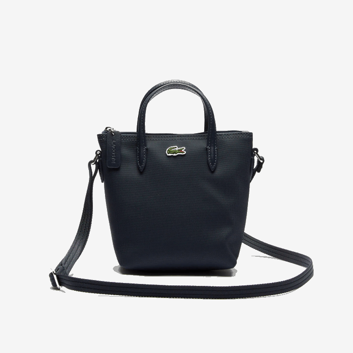 mulheres Lacoste eclipse 141 l.12.12 mini bolsa tote com zíper em lona revestida em petit pique 08D02819
