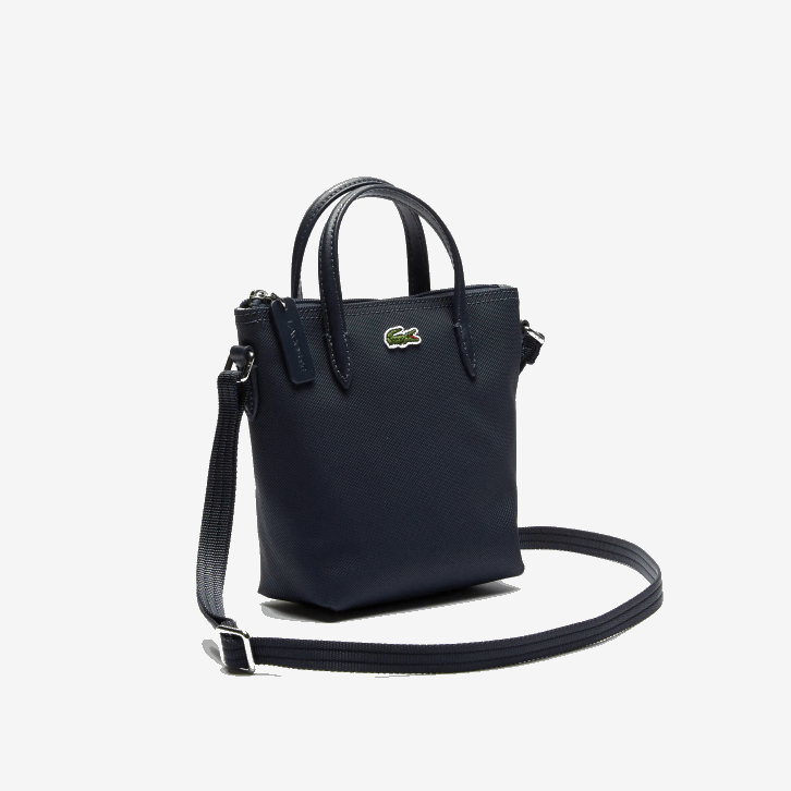 mulheres Lacoste eclipse 141 l.12.12 mini bolsa tote com zíper em lona revestida em petit pique 08D02819