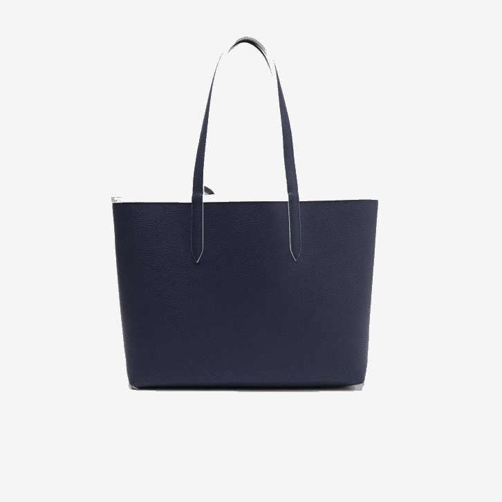 mulheres Lacoste farine blue nuit l44 bolsa tote bicolor reversível anna 08D02776