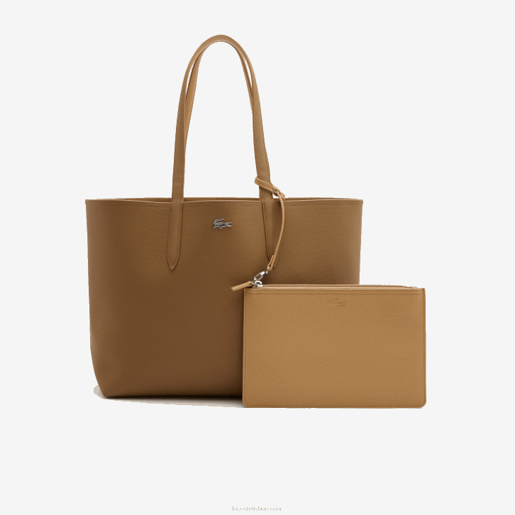 mulheres Lacoste frondoso viennois k60 bolsa tote bicolor reversível anna 08D02778