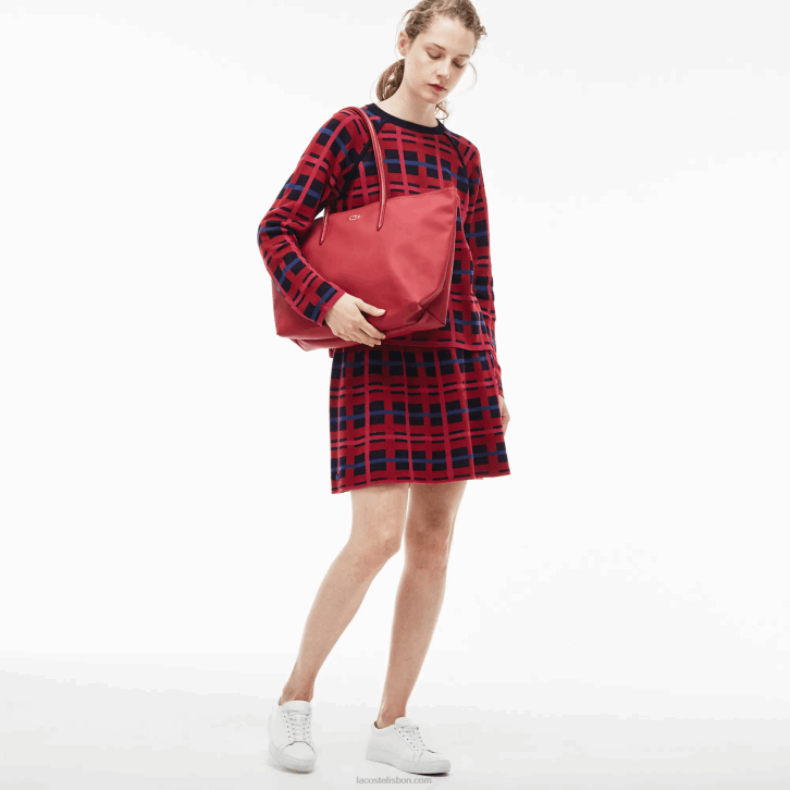 mulheres Lacoste navegar na web a25 l.12.12 conceito bolsa tote com zíper 08D02821