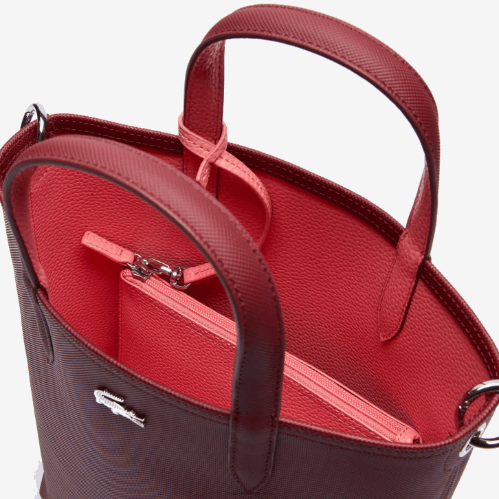 mulheres Lacoste perileno amarílis g45 bolsa tote reversível de lona revestida anna 08D02781