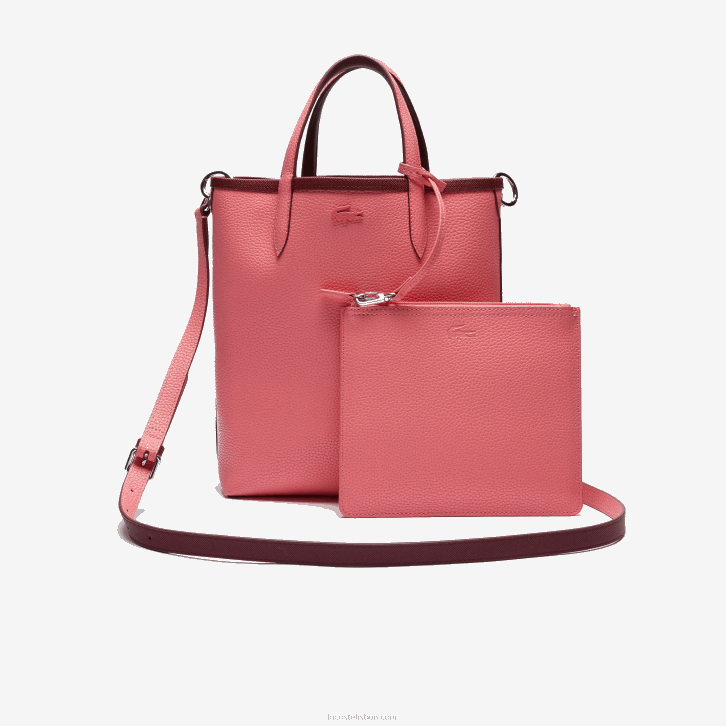 mulheres Lacoste perileno amarílis g45 bolsa tote reversível de lona revestida anna 08D02781