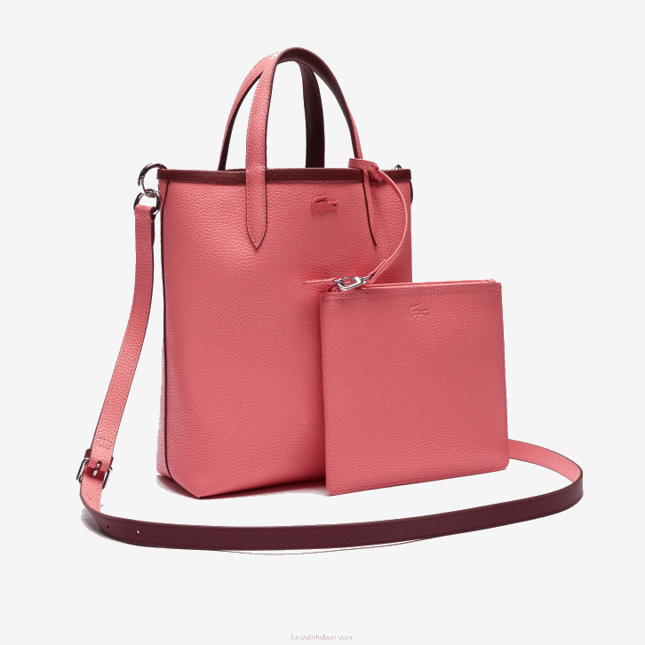 mulheres Lacoste perileno amarílis g45 bolsa tote reversível de lona revestida anna 08D02781