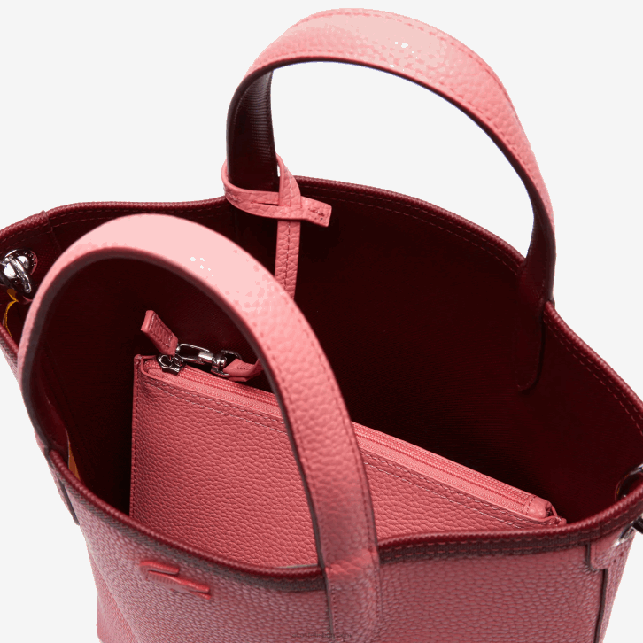 mulheres Lacoste perileno amarílis g45 bolsa tote reversível de lona revestida anna 08D02781