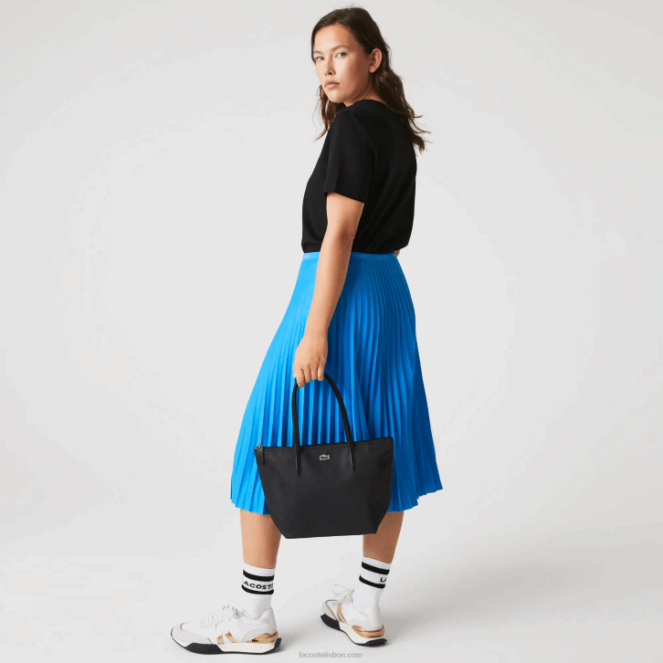 mulheres Lacoste preto 000 bolsa pequena com zíper conceito l.12.12 08D02804