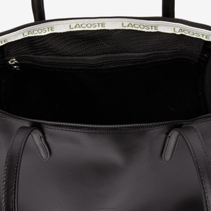 mulheres Lacoste preto 000 l.12.12 conceito bolsa tote com zíper 08D02766