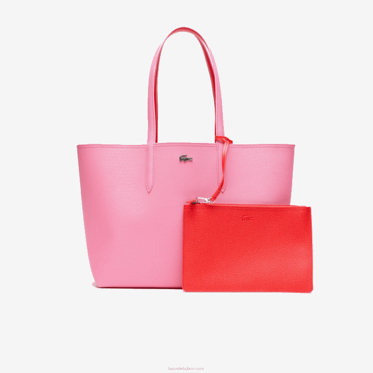 mulheres Lacoste reseda corrida l45 bolsa tote bicolor reversível anna 08D02779