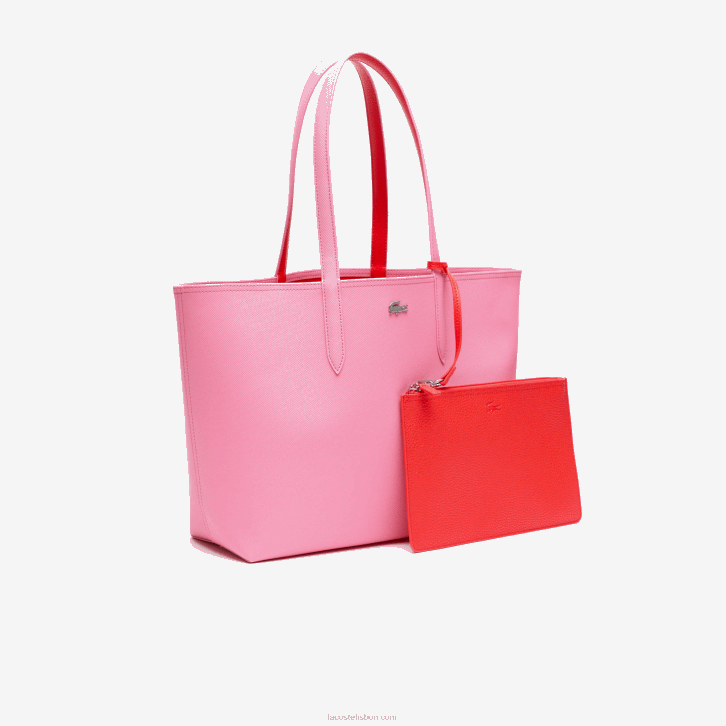 mulheres Lacoste reseda corrida l45 bolsa tote bicolor reversível anna 08D02779