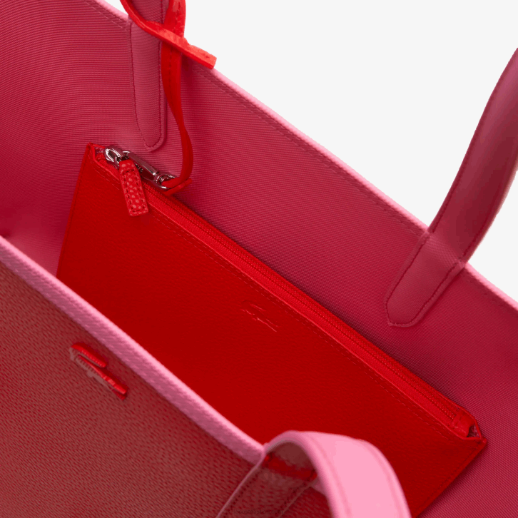 mulheres Lacoste reseda corrida l45 bolsa tote bicolor reversível anna 08D02779