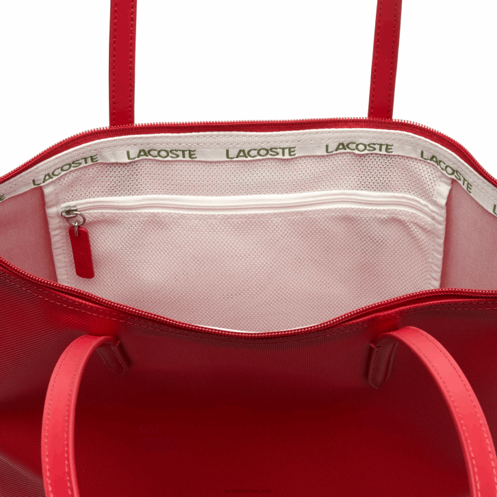 mulheres Lacoste rosa virtual 185 l.12.12 conceito de bolsa vertical com zíper 08D02836