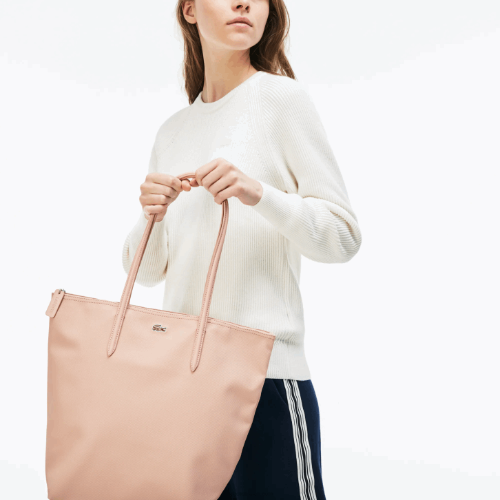 mulheres Lacoste rosa virtual 185 l.12.12 conceito de bolsa vertical com zíper 08D02836