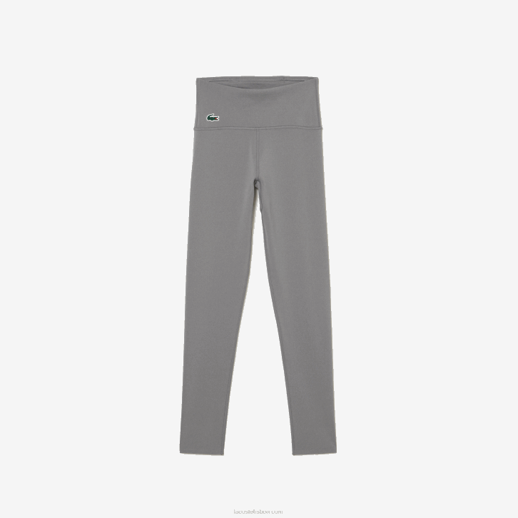 mulheres Lacoste ano chine cinza leggings esportivas de poliéster reciclado 08D02400