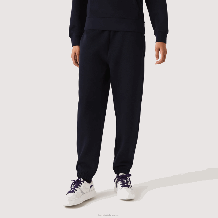 mulheres Lacoste azul marinho 166 joggers de algodão misturado 08D02413