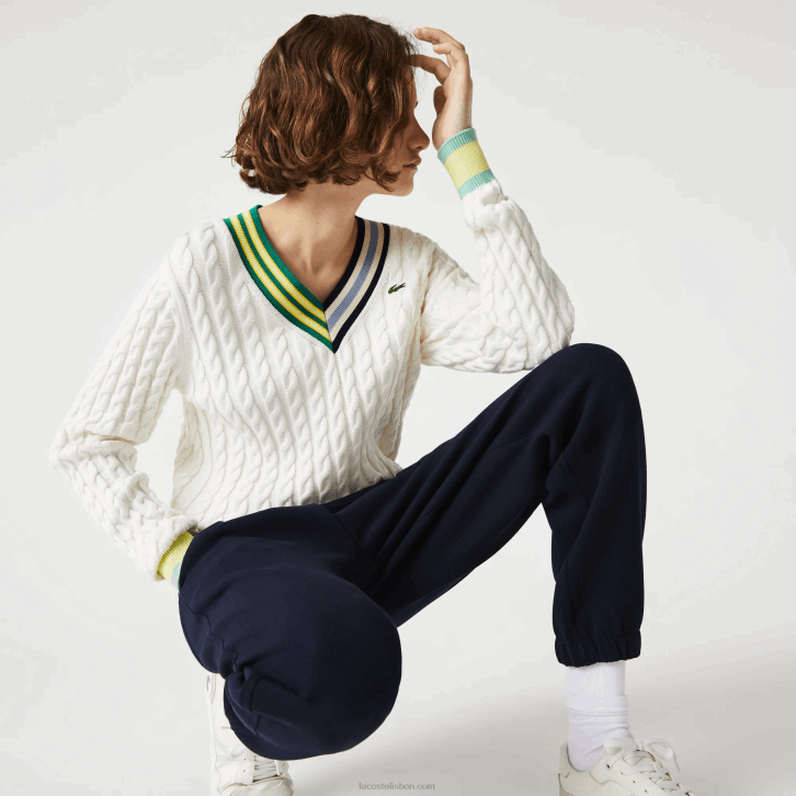 mulheres Lacoste azul marinho 166 joggers de algodão misturado 08D02413